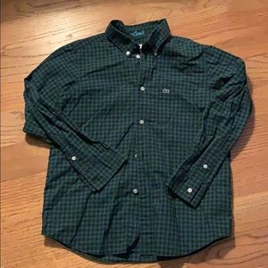 Lacoste boys button down shirt size l0